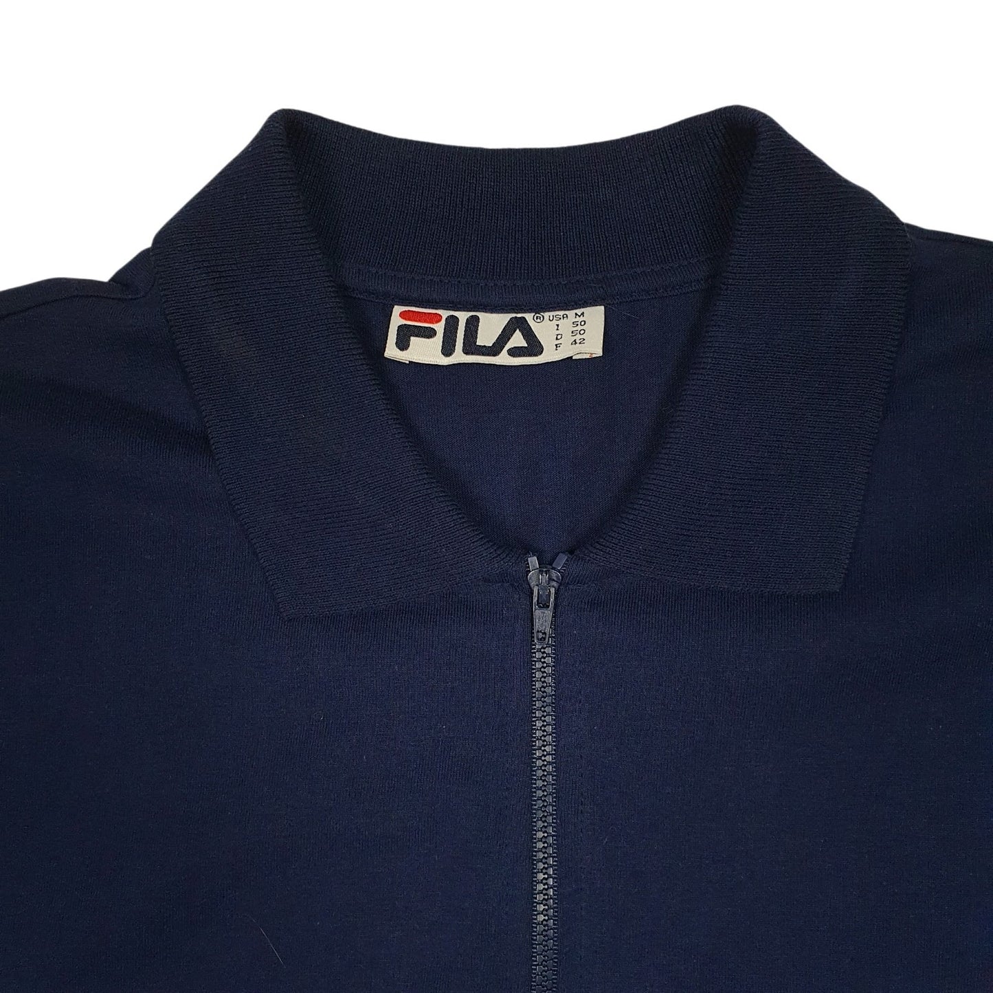 Mens Navy Fila   Polo Shirt