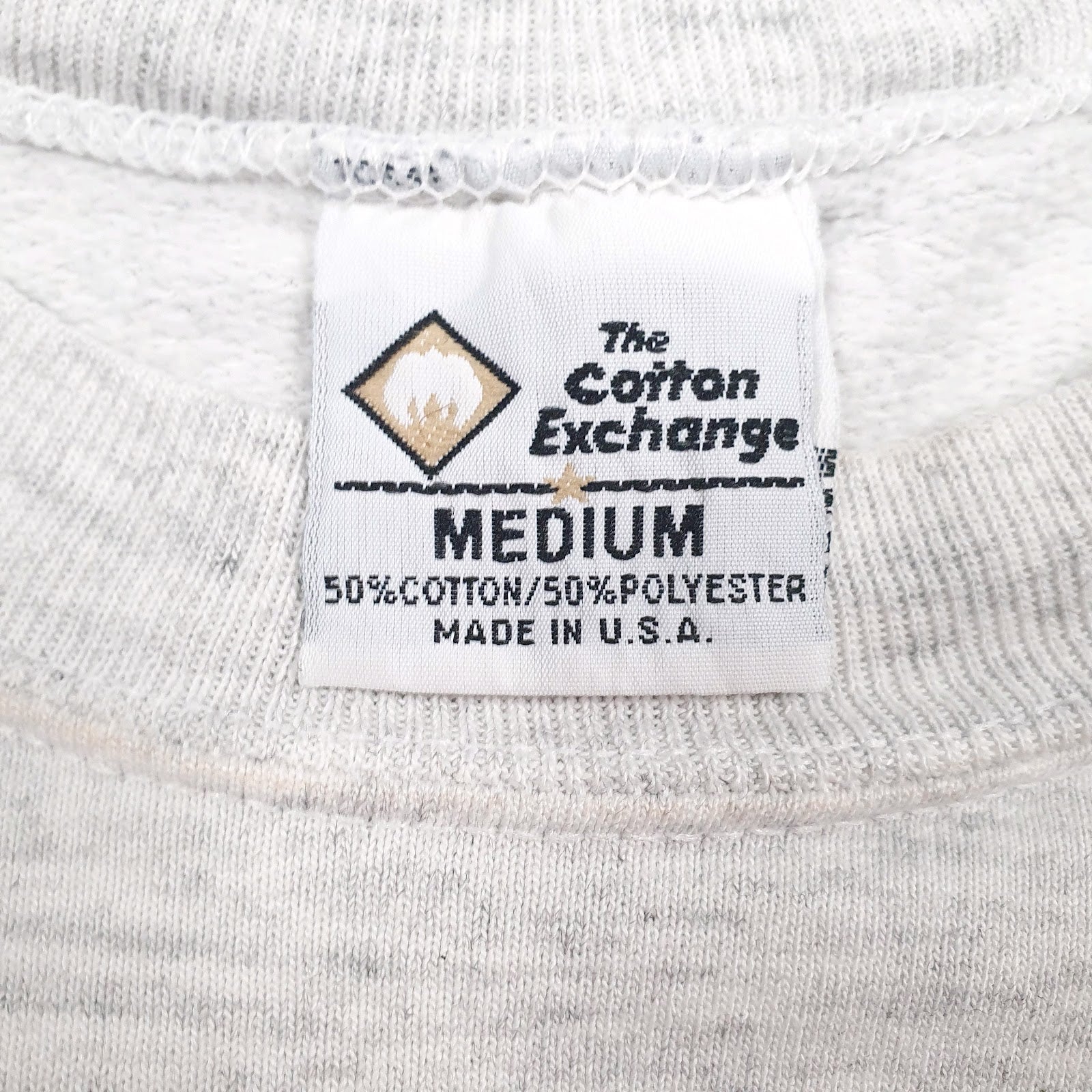 Mens Grey The Cotton Exchange Vintage 90s Made In USA Hoodie Jumper