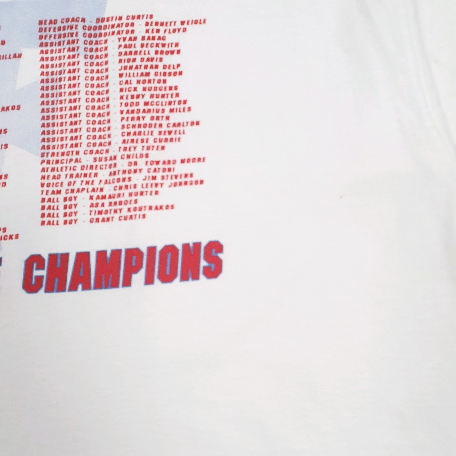 Mens White Gildan AAAA Football State Champions  T Shirt