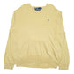 Mens Yellow Polo Ralph Lauren Pima V Neck Jumper