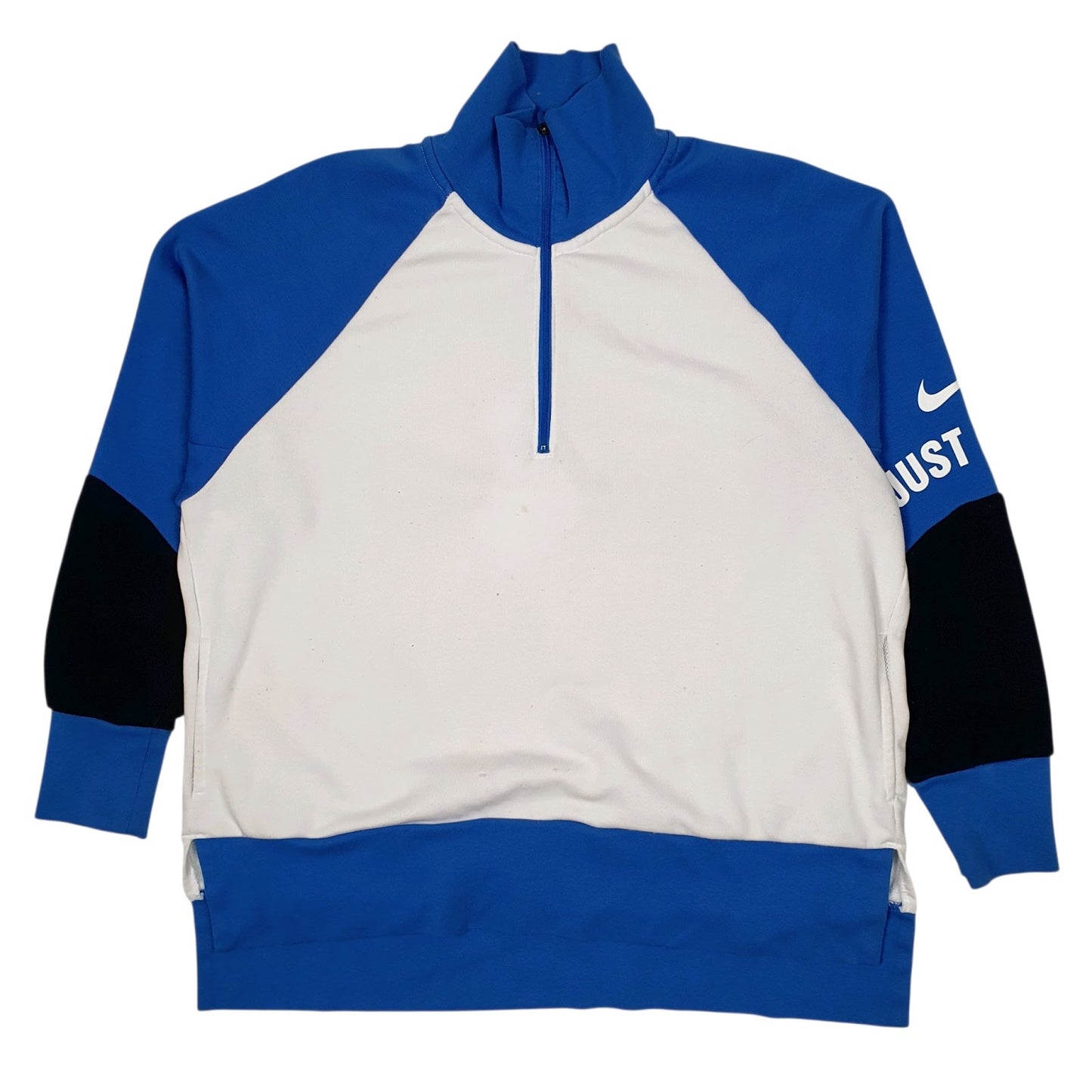 Womens White Nike  Quarter Zip Jumper