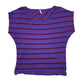 Womens Purple Fisi-Bone  Short Sleeve T Shirt