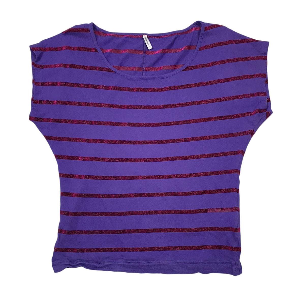 Womens Purple Fisi-Bone  Short Sleeve T Shirt