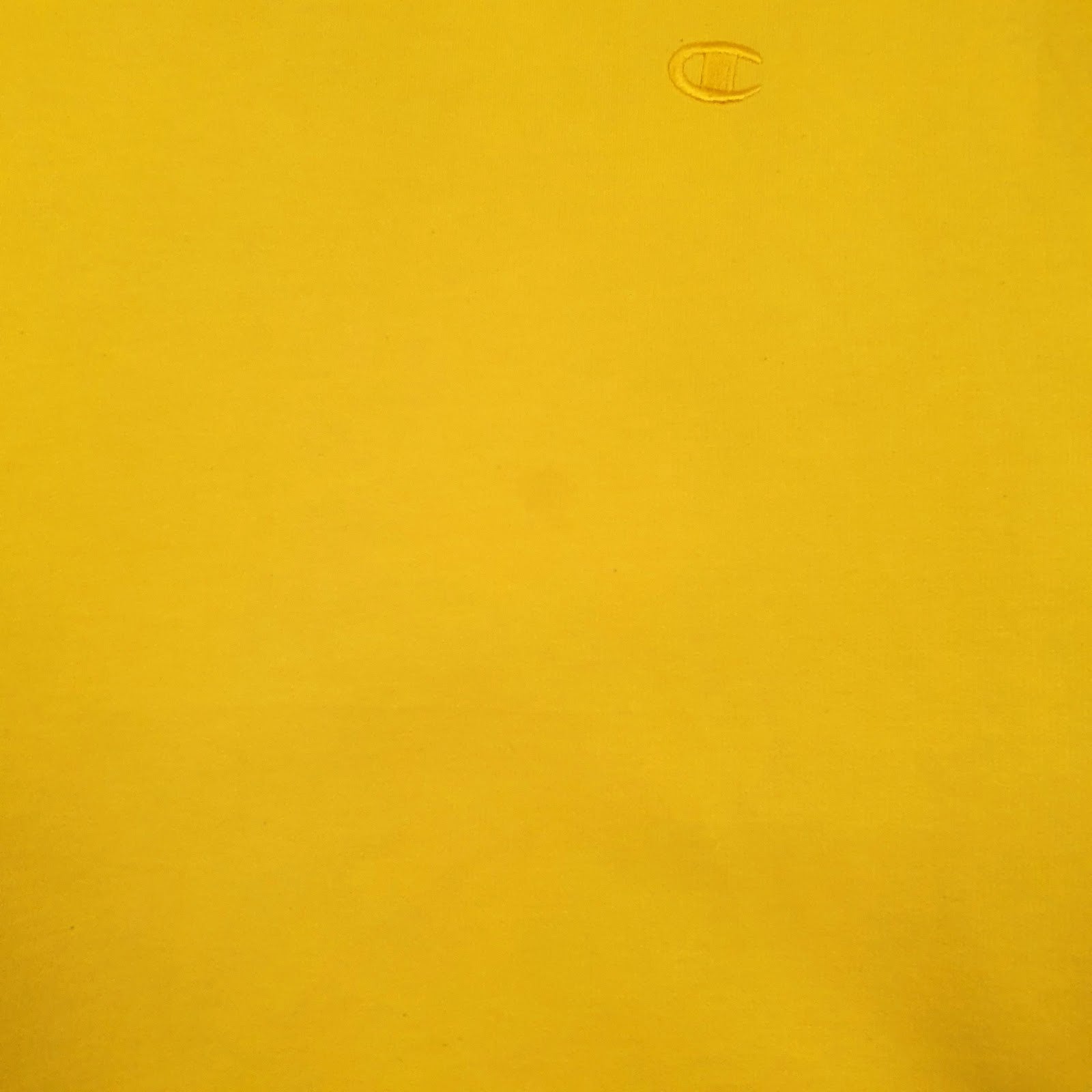 Mens Yellow Champion  Crewneck Jumper
