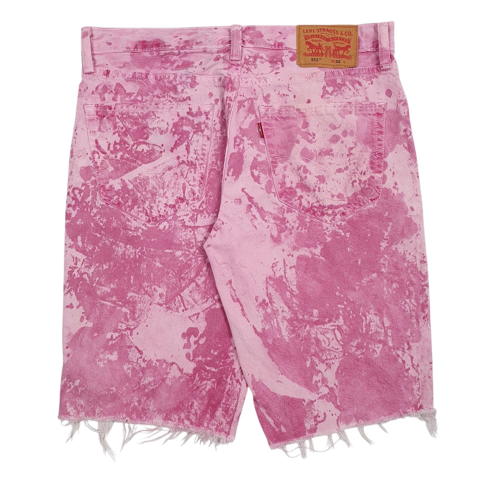 Womens Pink Levis  Hoodie Shorts