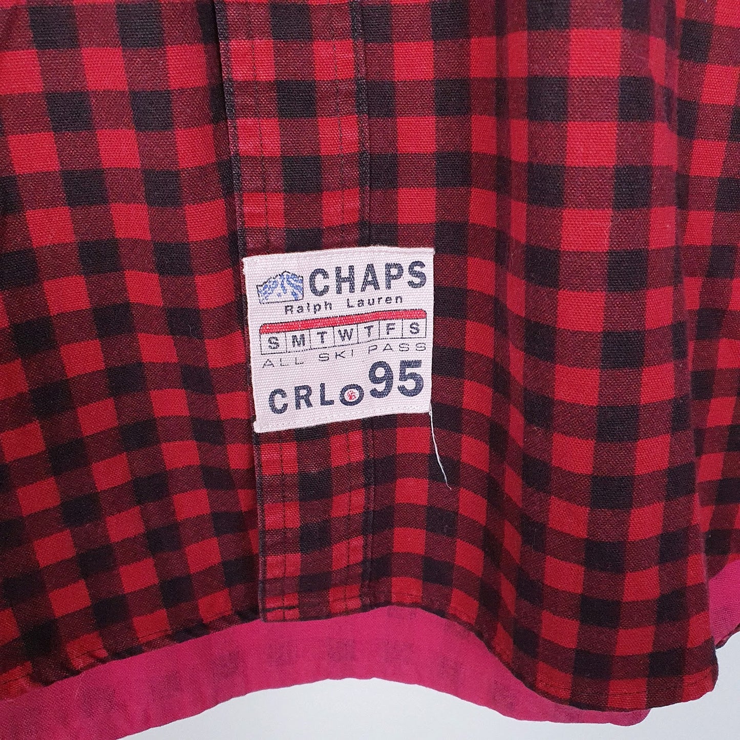 Mens Red Ralph Lauren Vintage 90s Thick Canvas  Shirt