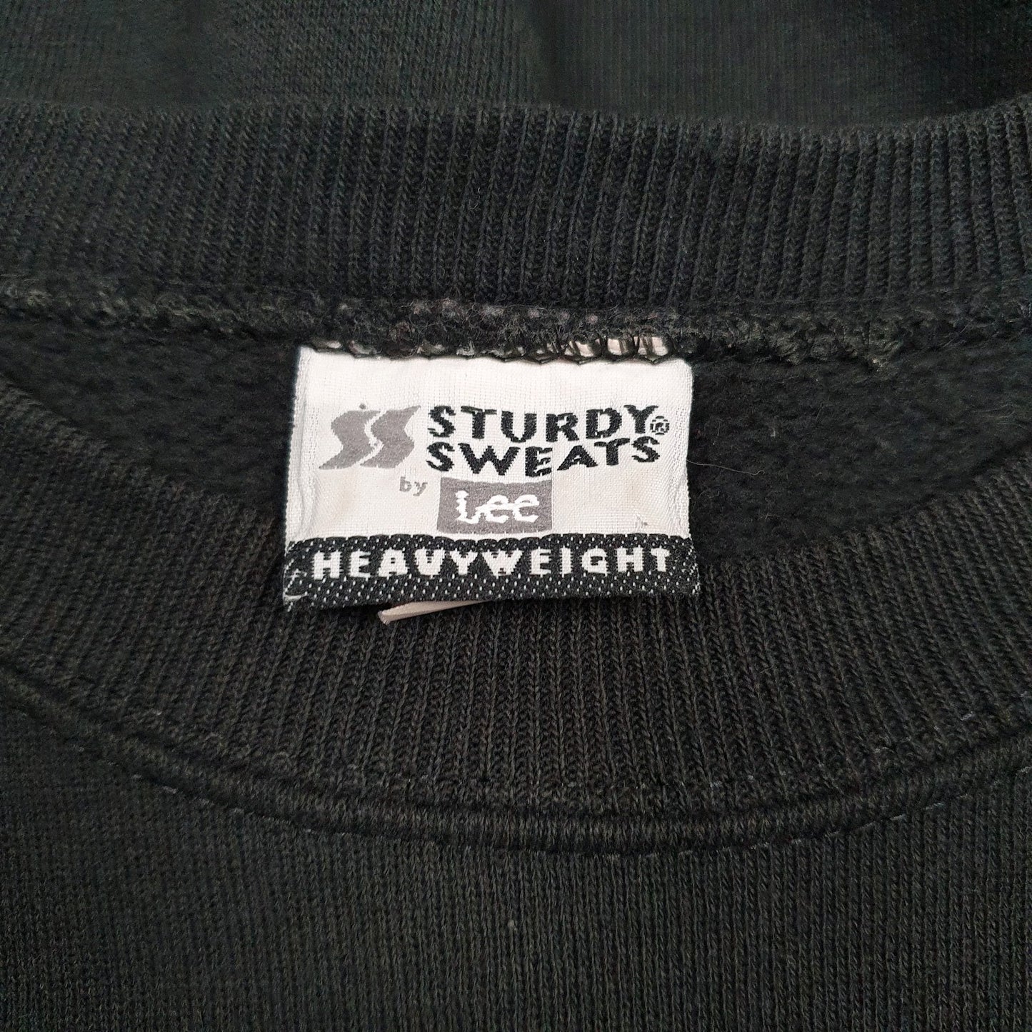 Mens Black Lee Graphic Crewneck Jumper