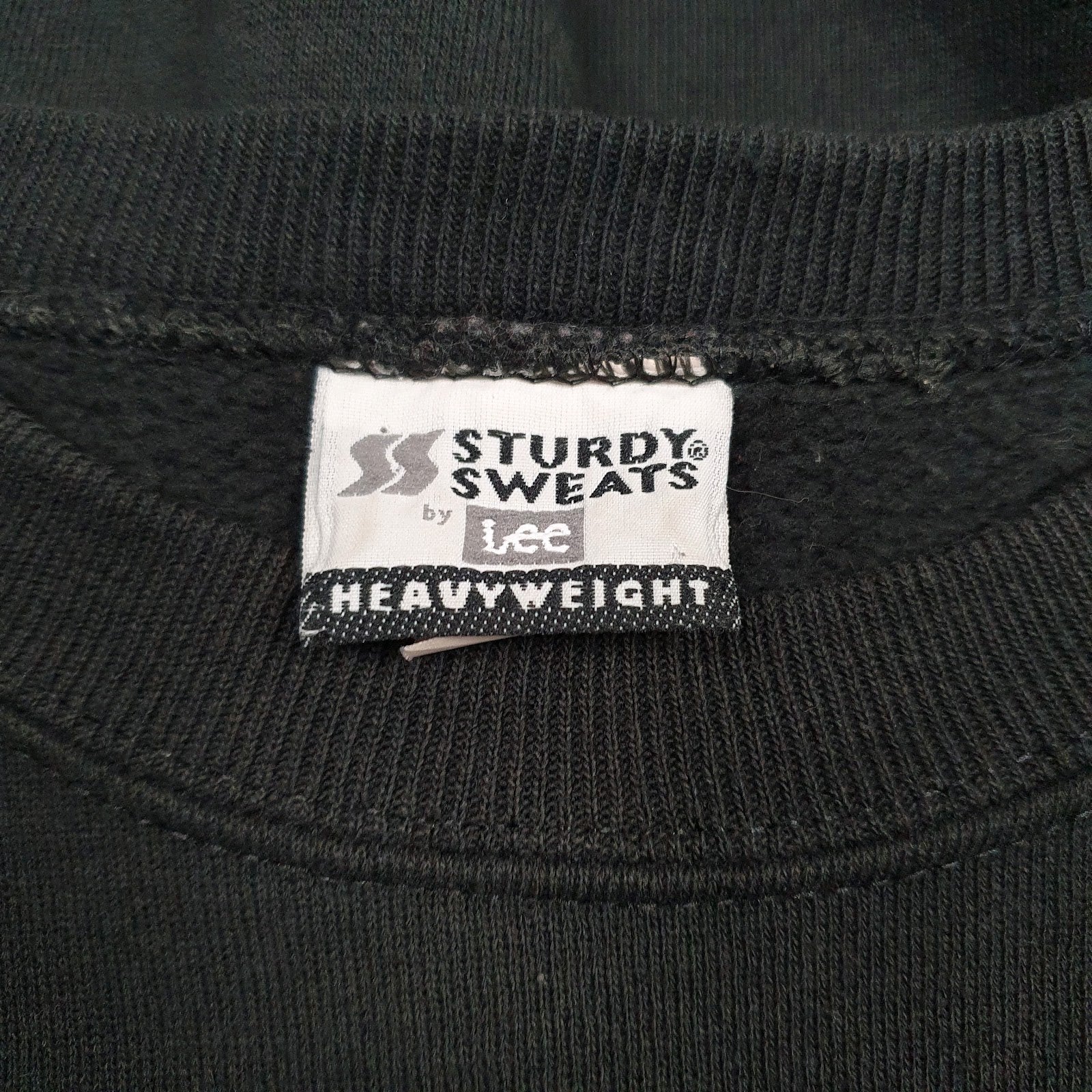 Mens Black Lee Graphic Crewneck Jumper