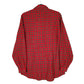 Mens Red Gin Shirt Vintage 90s Plaid Flannel  Shirt