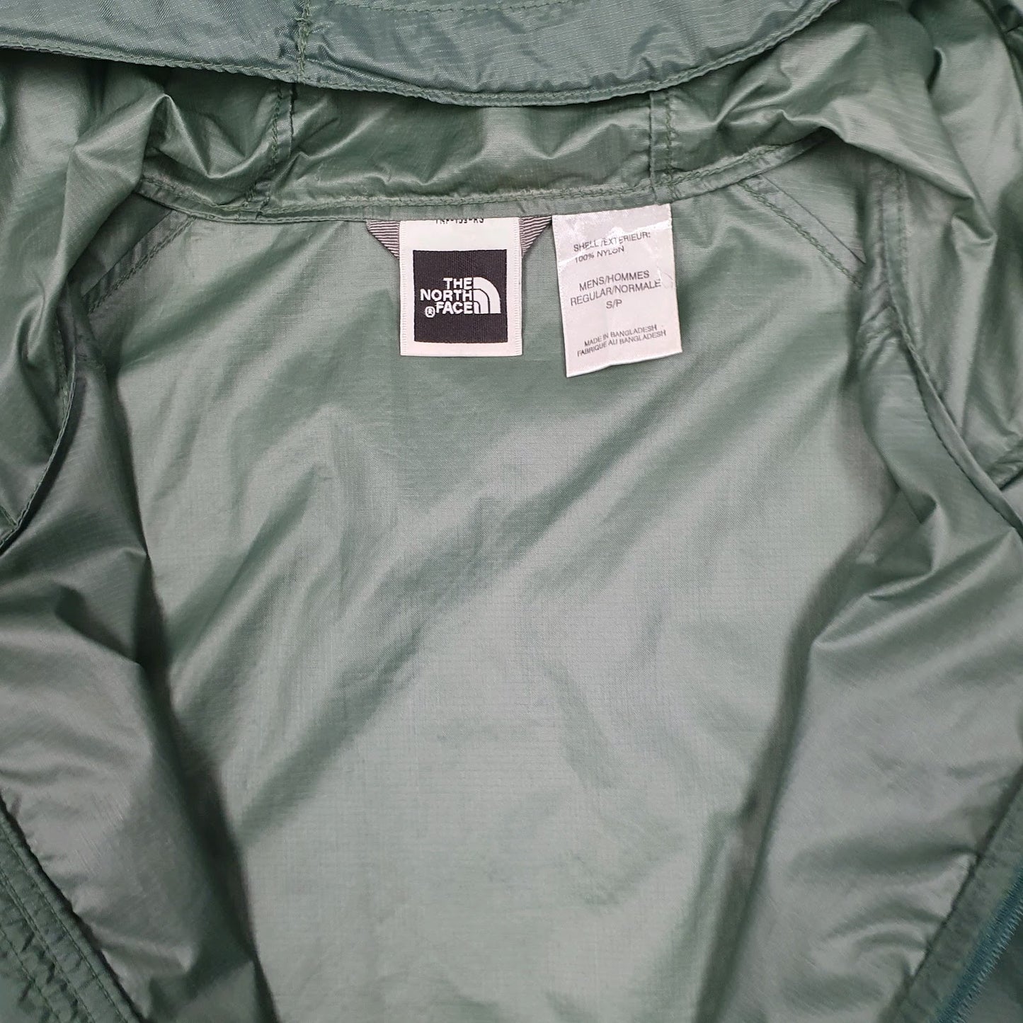 Mens Green The North Face Lightweight Packable  Coat