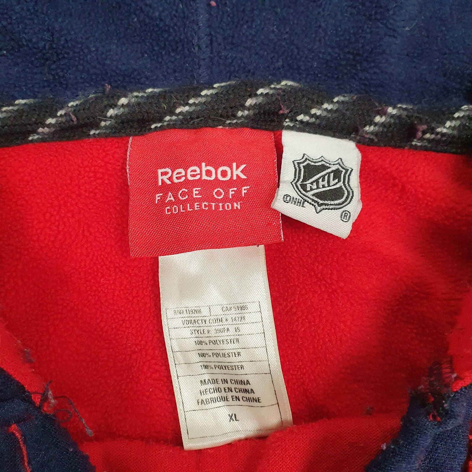 Mens Navy Reebok NHL New York Rangers Play Warm Hoodie Jumper