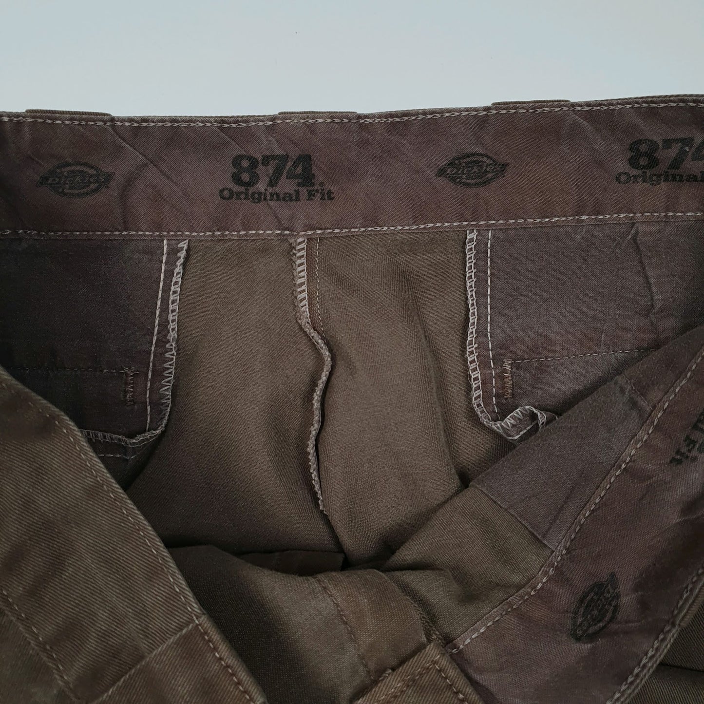 Mens Brown Dickies 874 Original Fit  Trousers