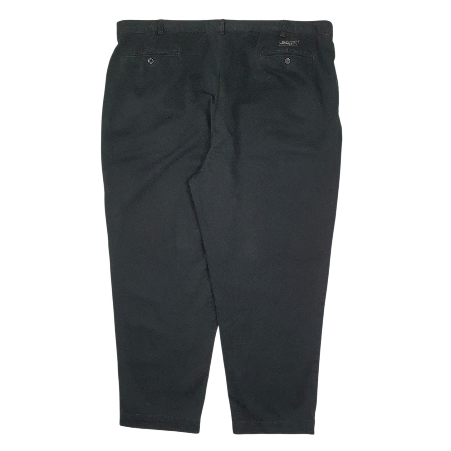 Mens Black Polo Ralph Lauren Andrew Pant Double Pleated  Trousers