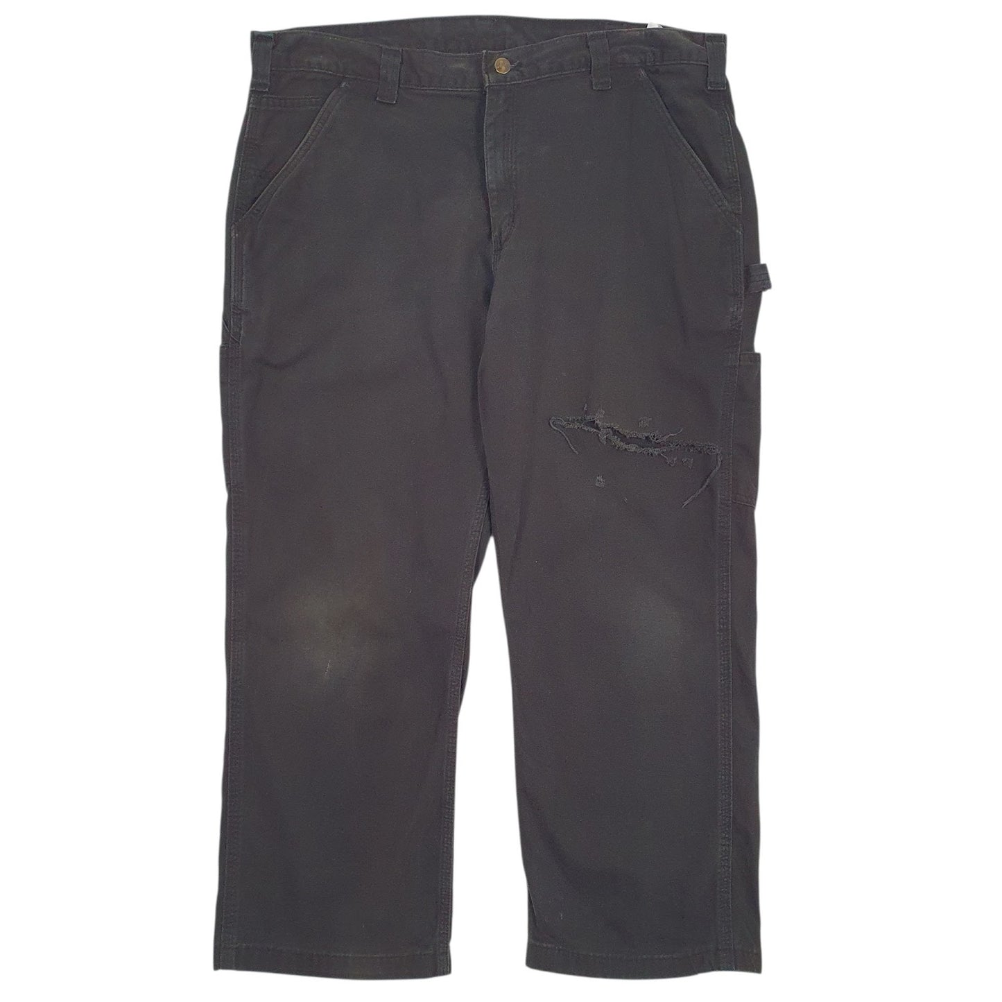Mens Black Carhartt Workwear B324-BLK Carpenter Trousers