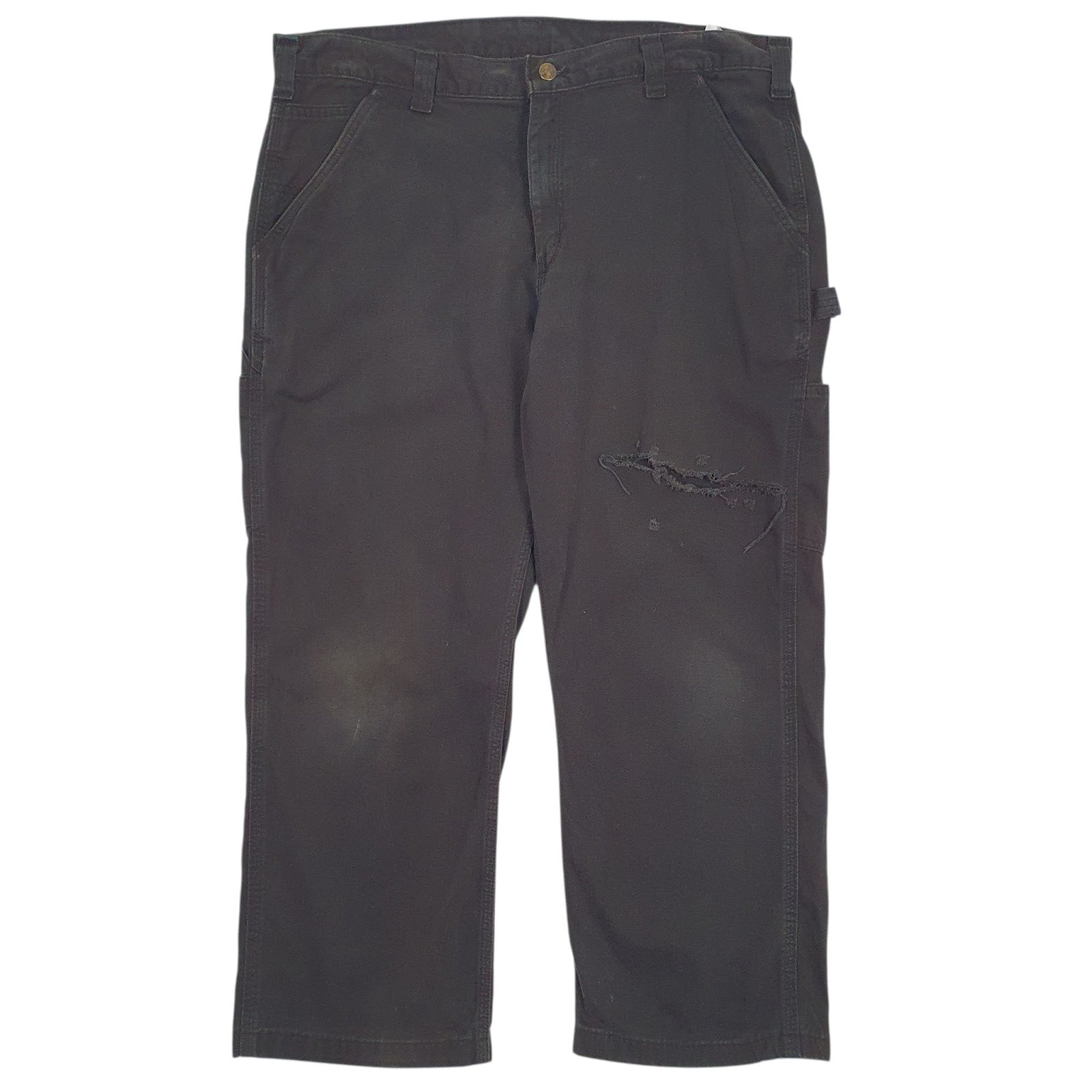 Mens Black Carhartt Workwear B324-BLK Carpenter Trousers