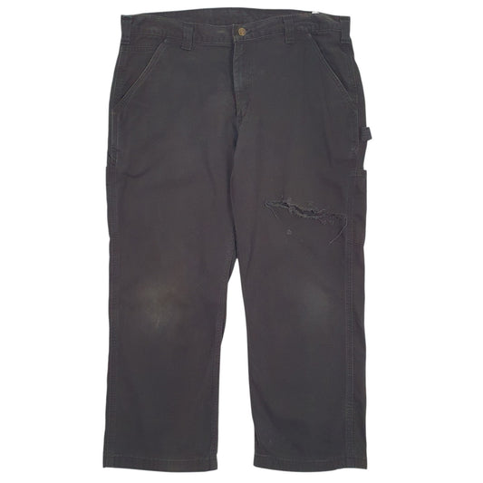 Mens Black Carhartt Workwear B324-BLK Carpenter Trousers