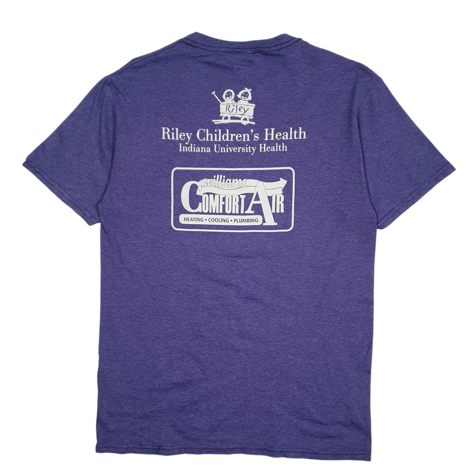 Mens Purple Fruit Of The Loom Knot Hole  T Shirt