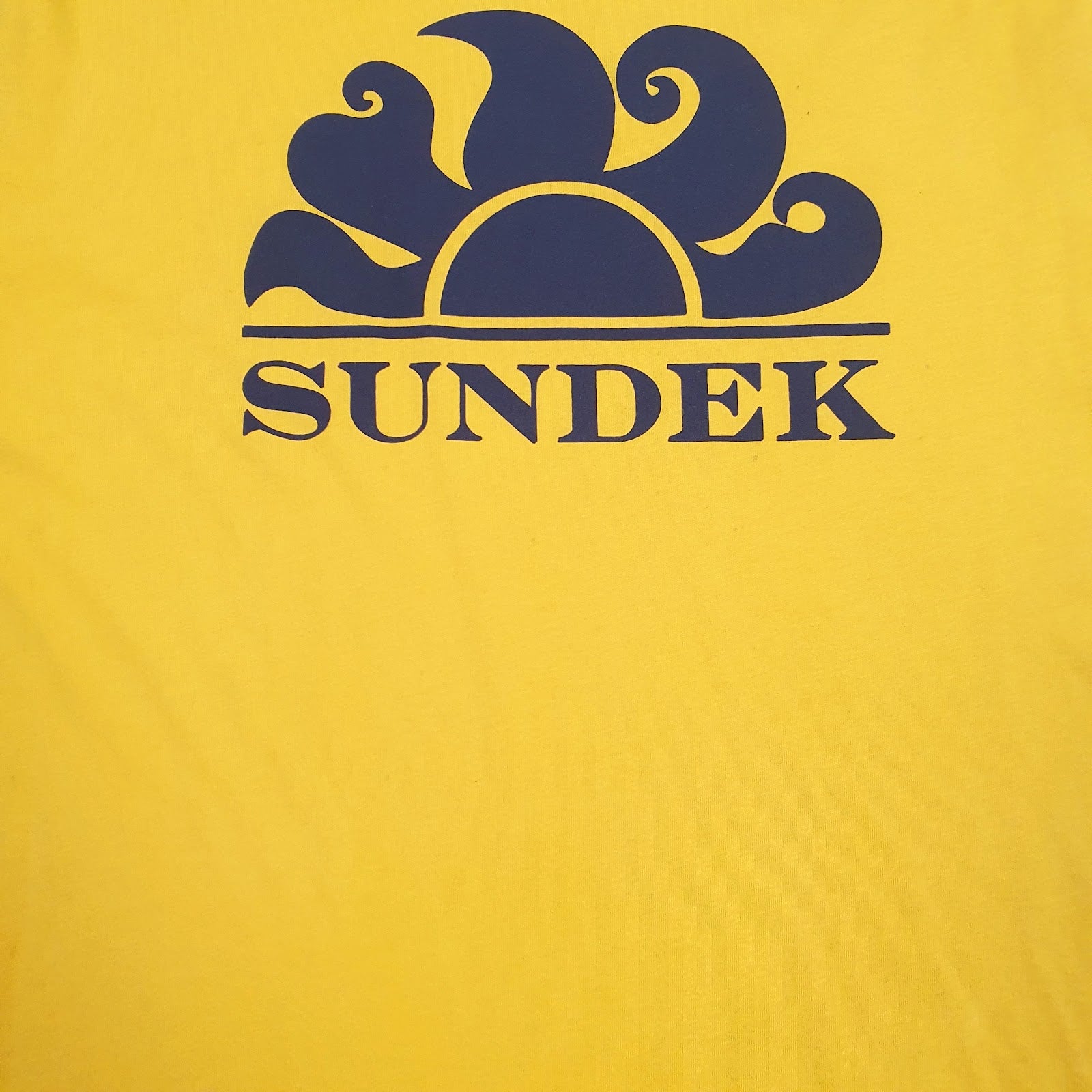 Mens Yellow Sundek Spellout  T Shirt