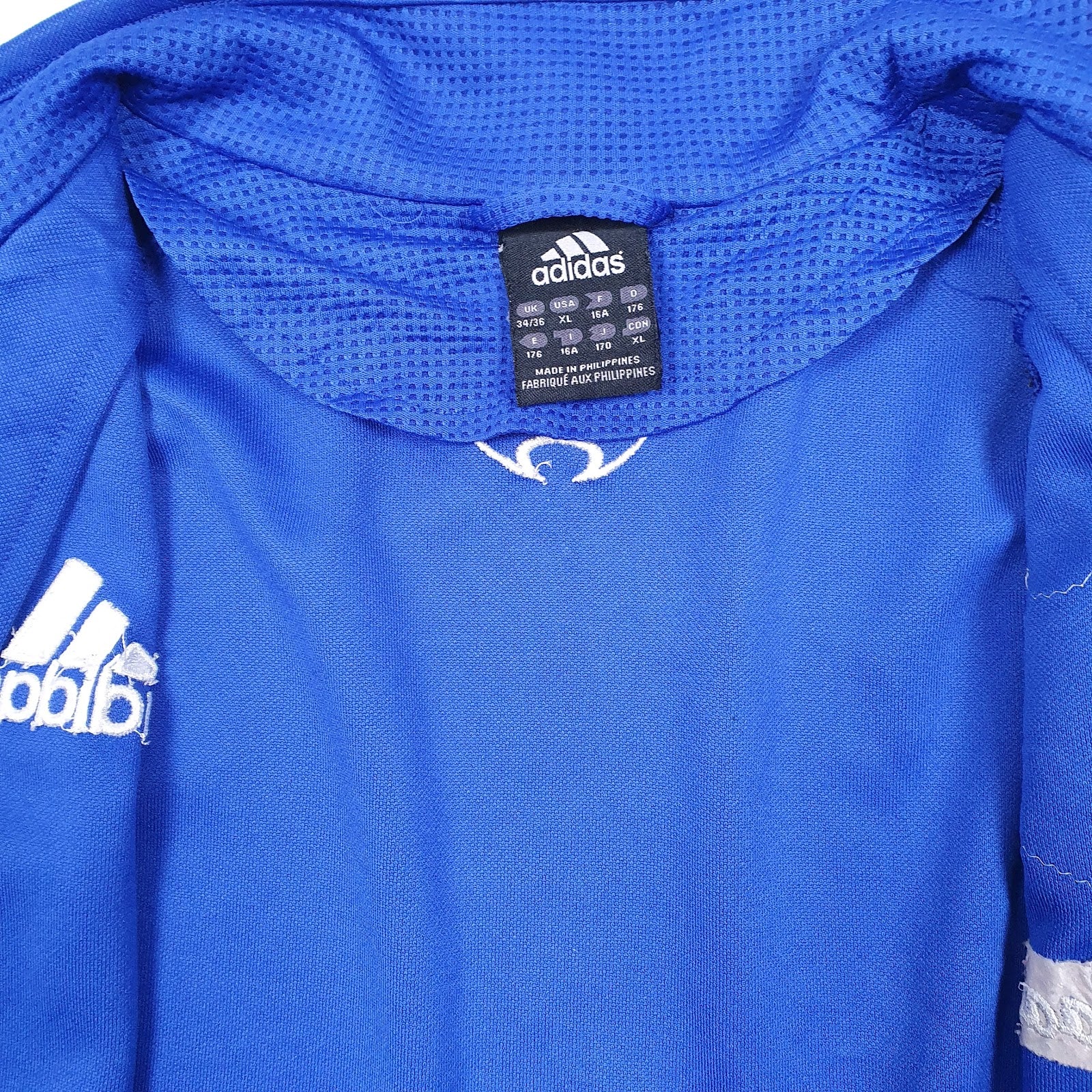 Mens Blue Adidas Football  Coat