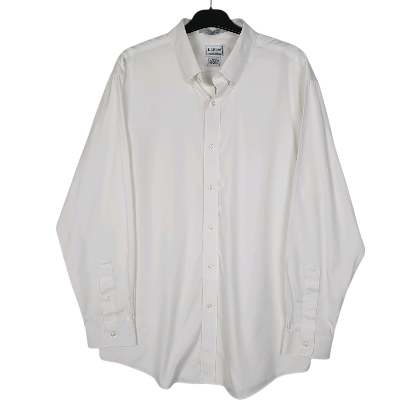 Mens White L.L.Bean  Long Sleeve Shirt