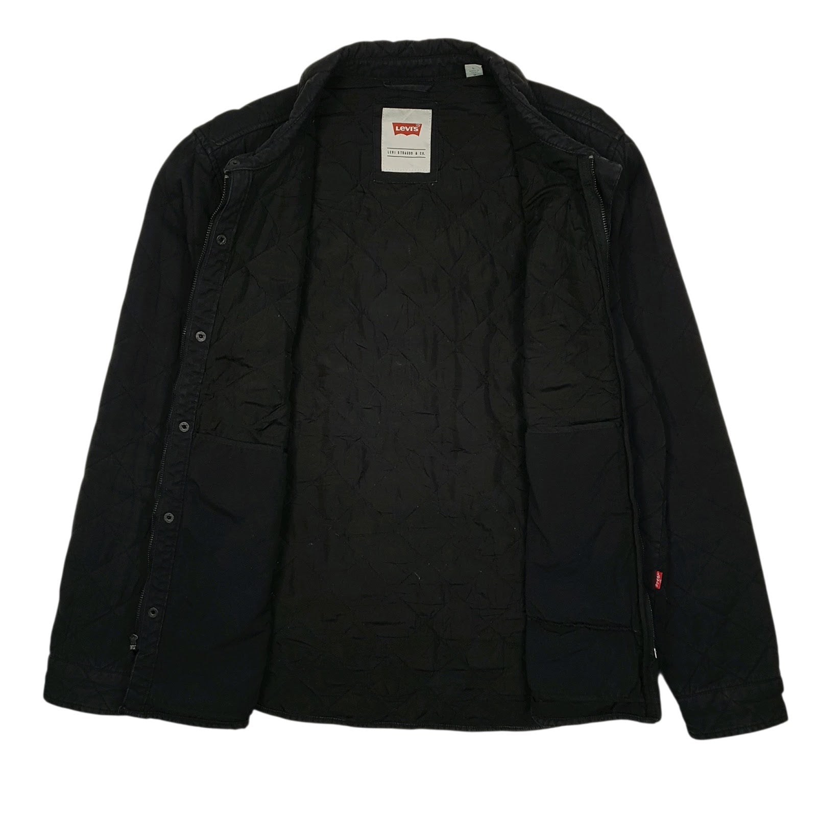 Mens Black Levis Windbreaker  Coat