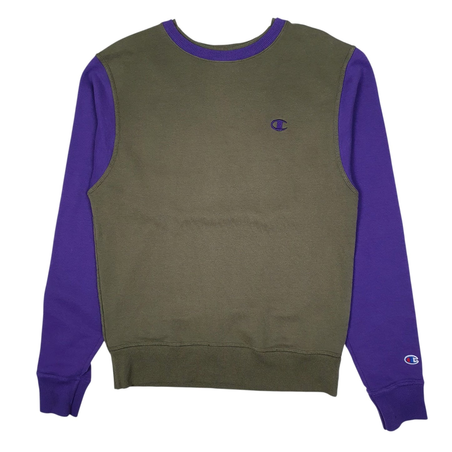 Mens Green Champion  Crewneck Jumper
