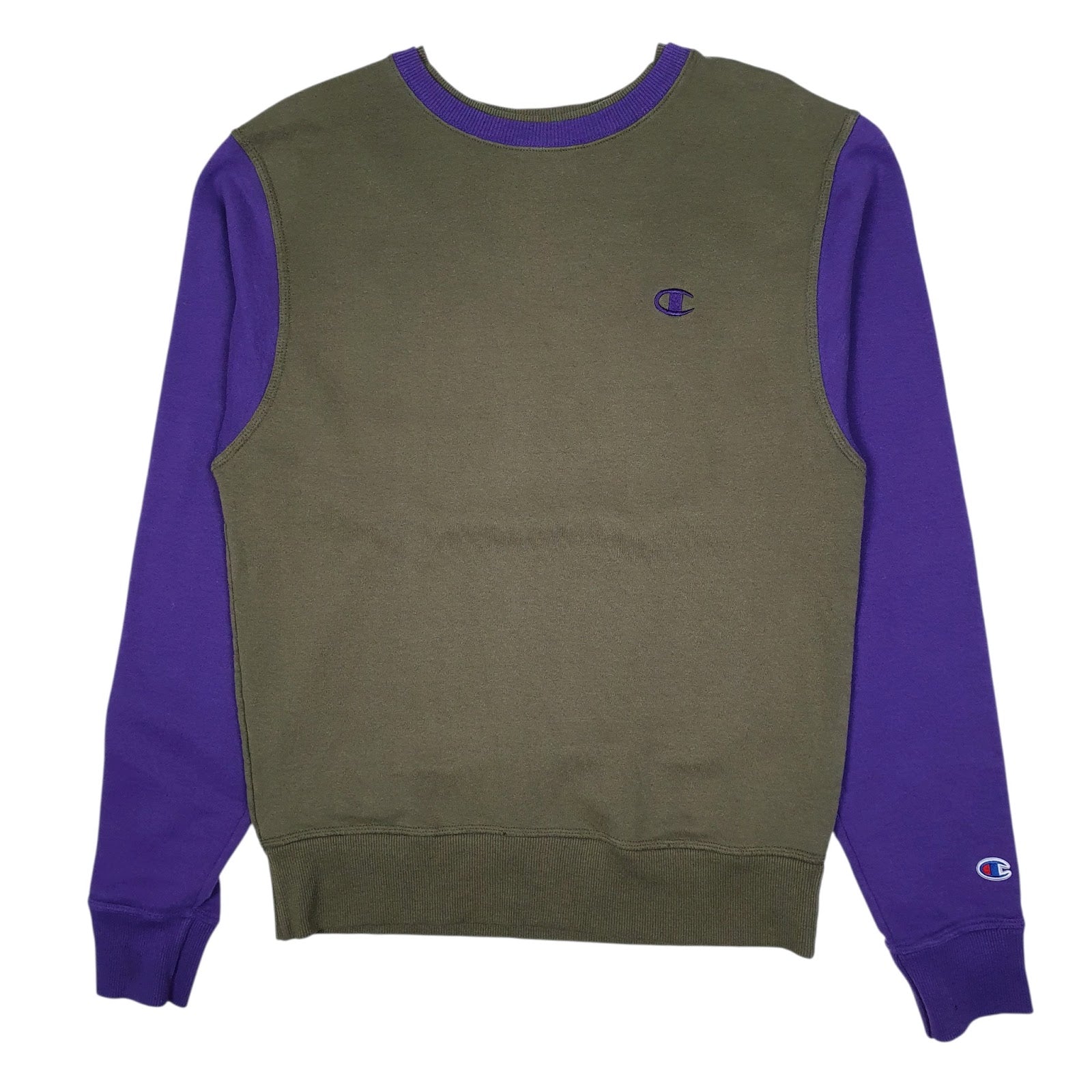 Mens Green Champion  Crewneck Jumper