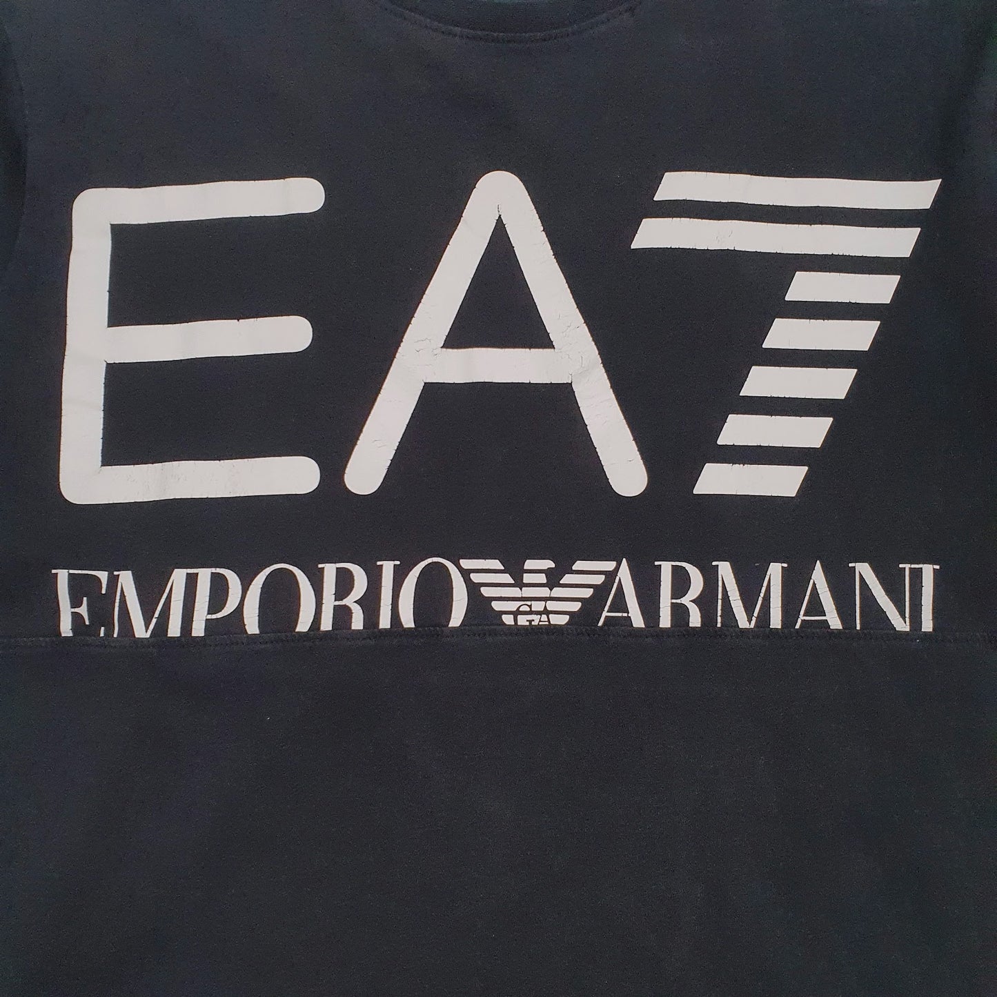 Mens Black Emporio Armani Spellout  T Shirt
