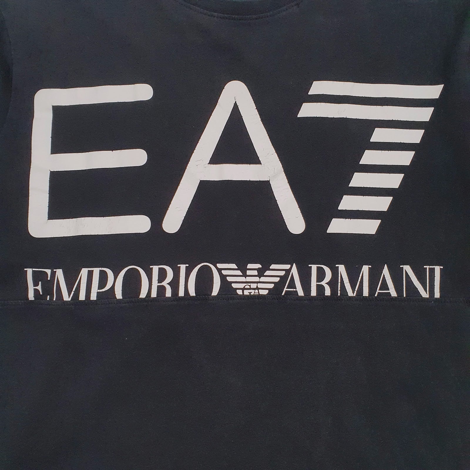 Mens Black Emporio Armani Spellout  T Shirt
