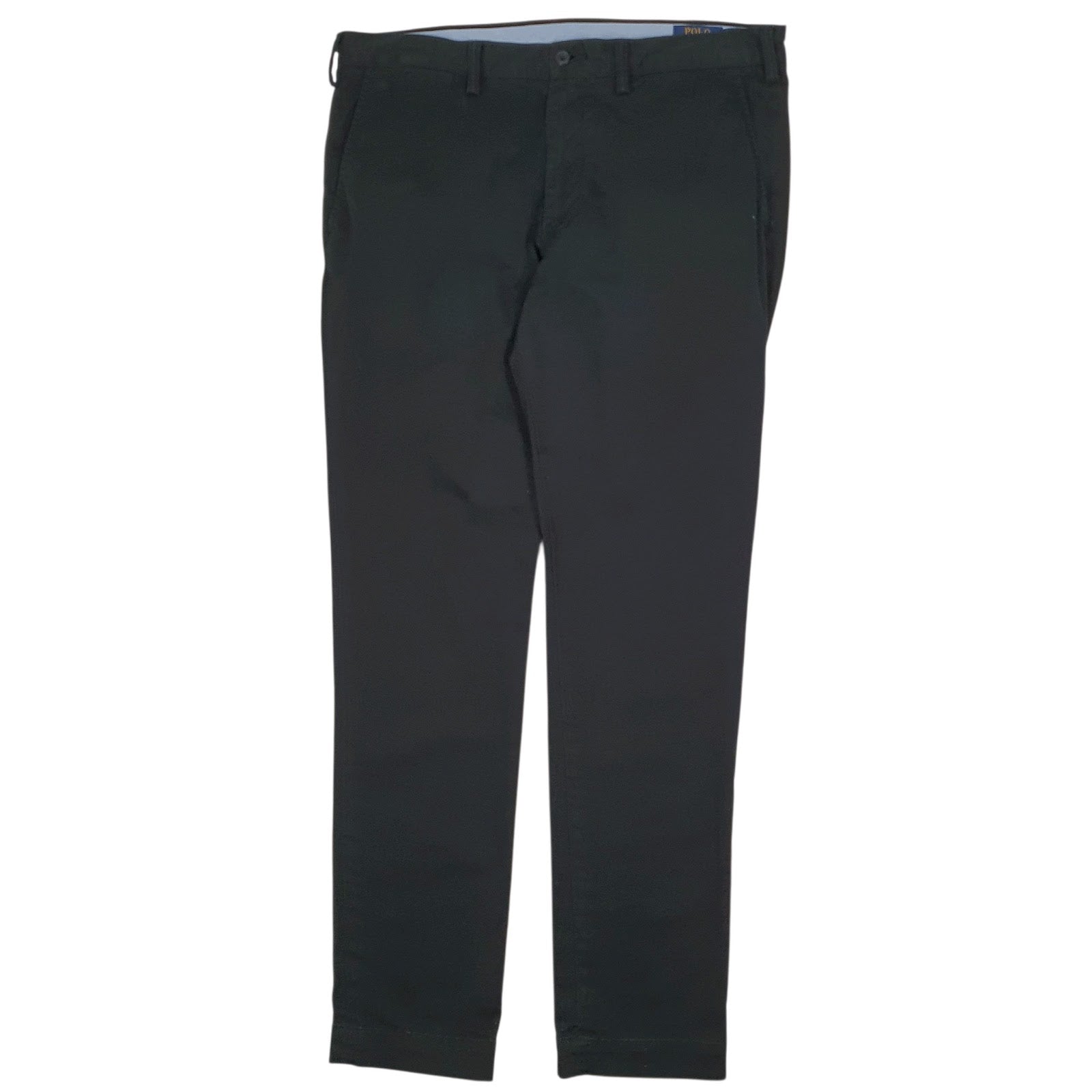Mens Black Polo Ralph Lauren Stretch Slim Fit Chino Trousers