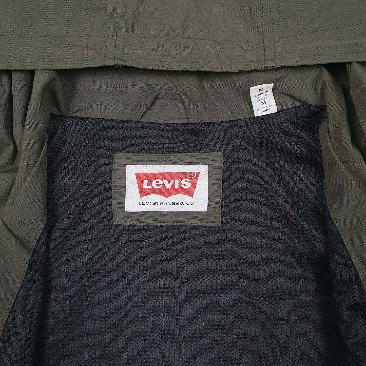 Mens Green Levis Softshell Hooded  Coat