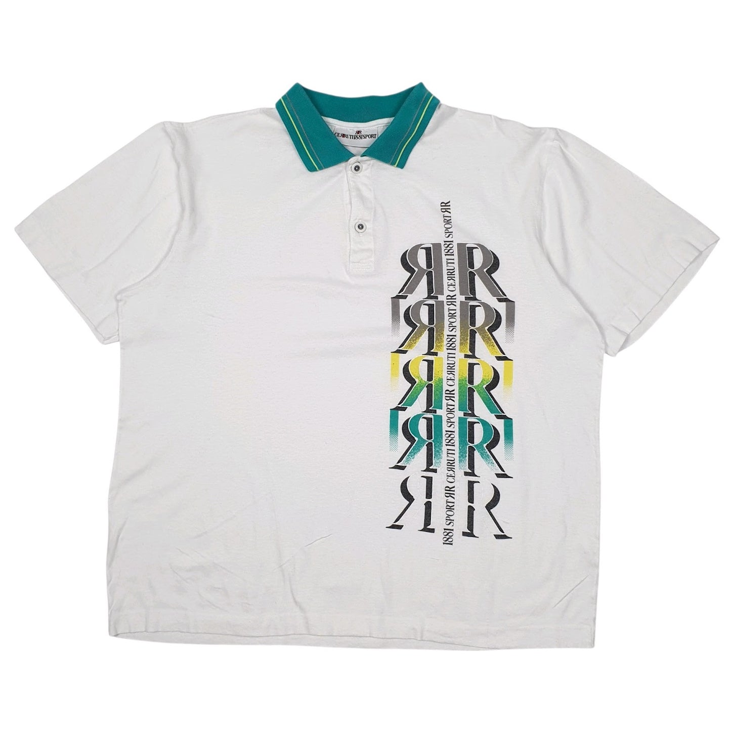 Mens White Cerruti Sport  Short Sleeve Polo Shirt