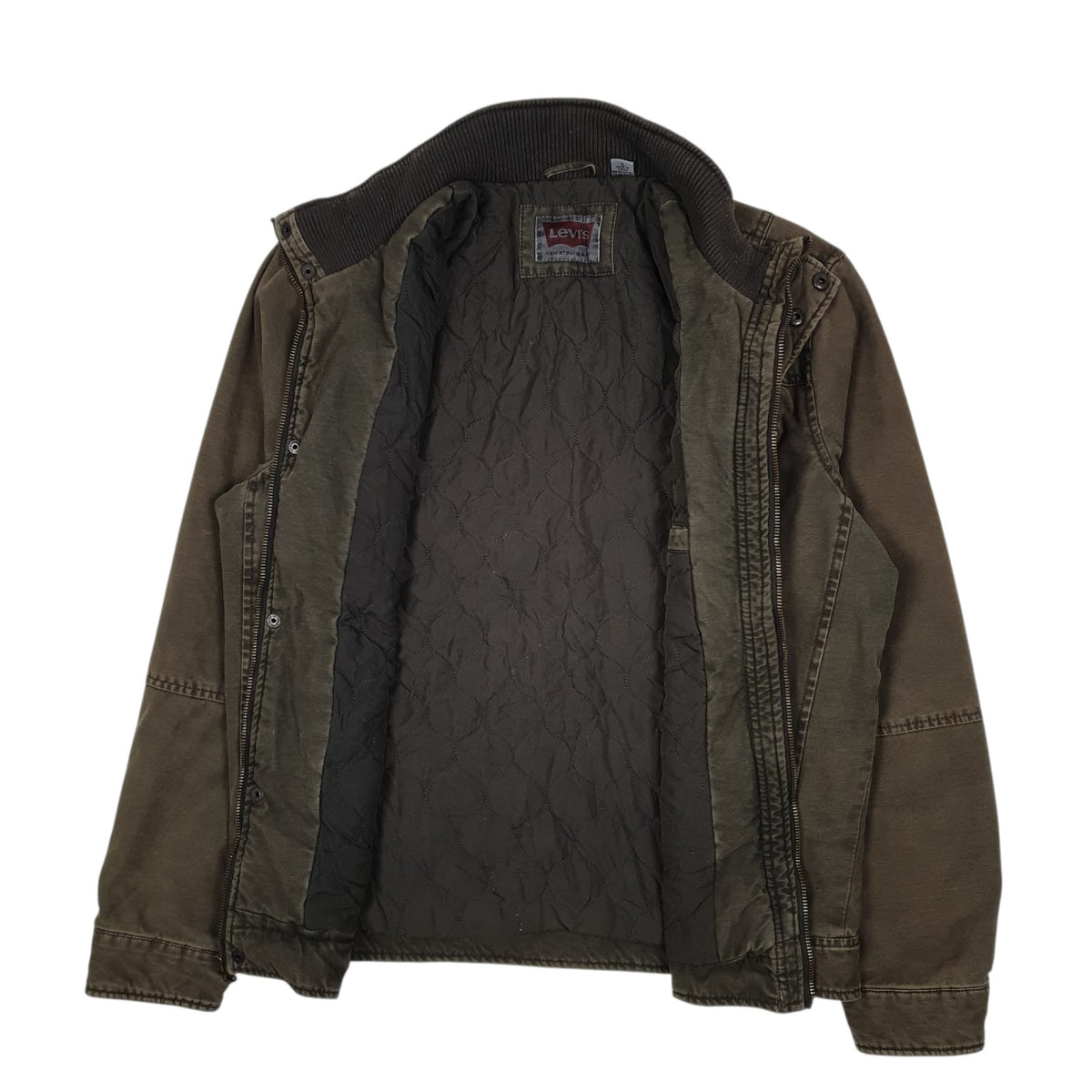 Mens Brown Levis Workwear Military Windbreaker  Coat