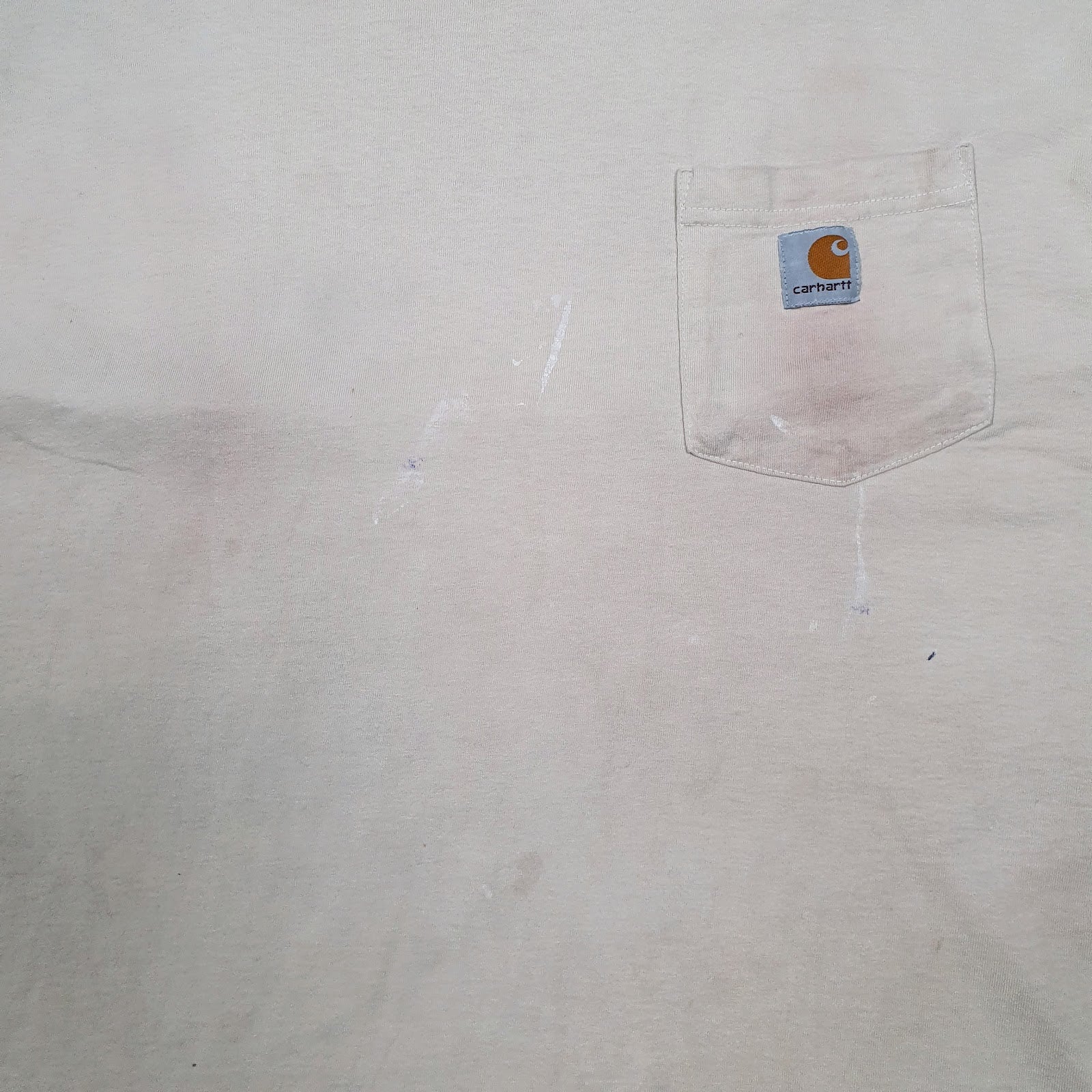 Mens Beige Carhartt   T Shirt