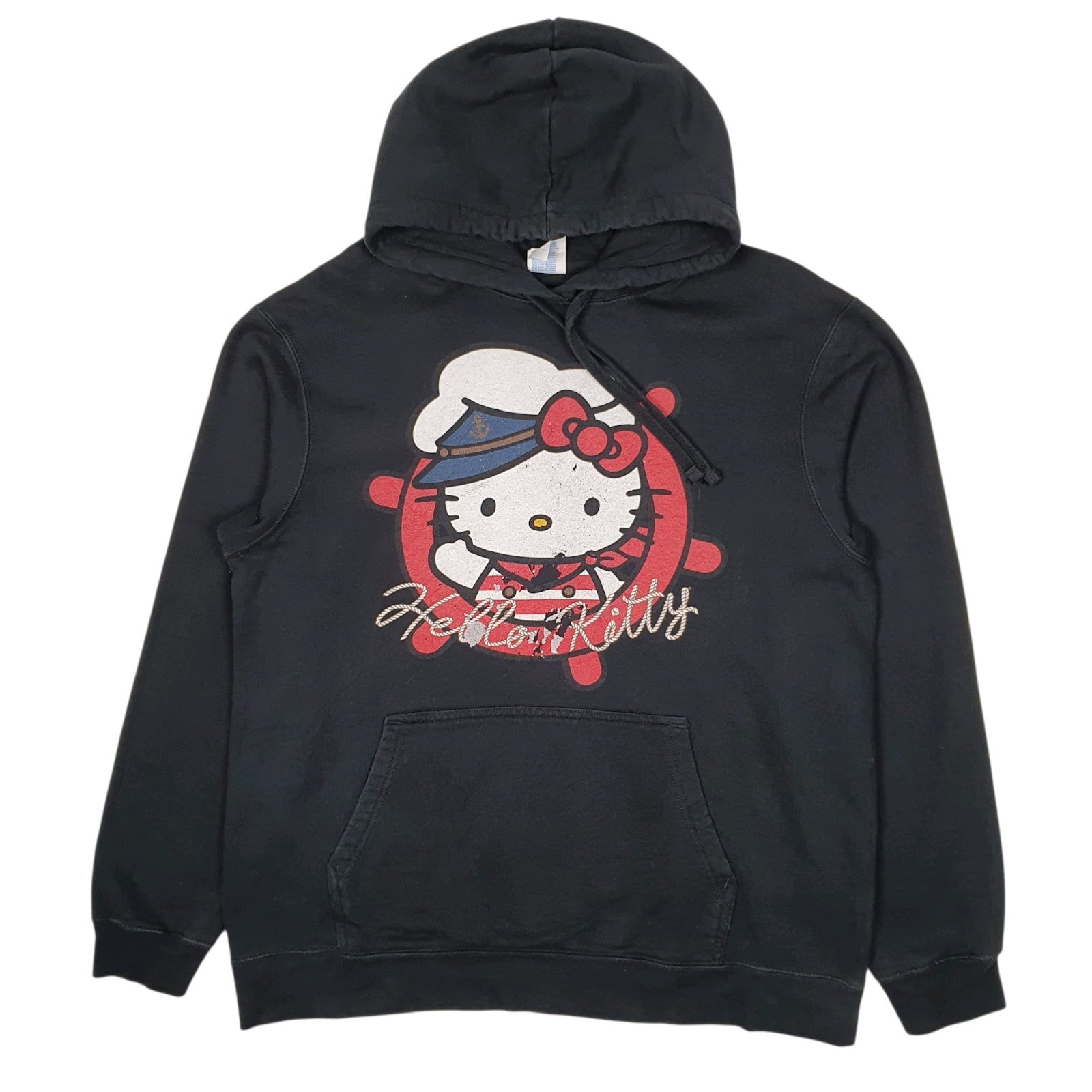 Mens Black Port & Company Hello Kitty Hoodie Jumper
