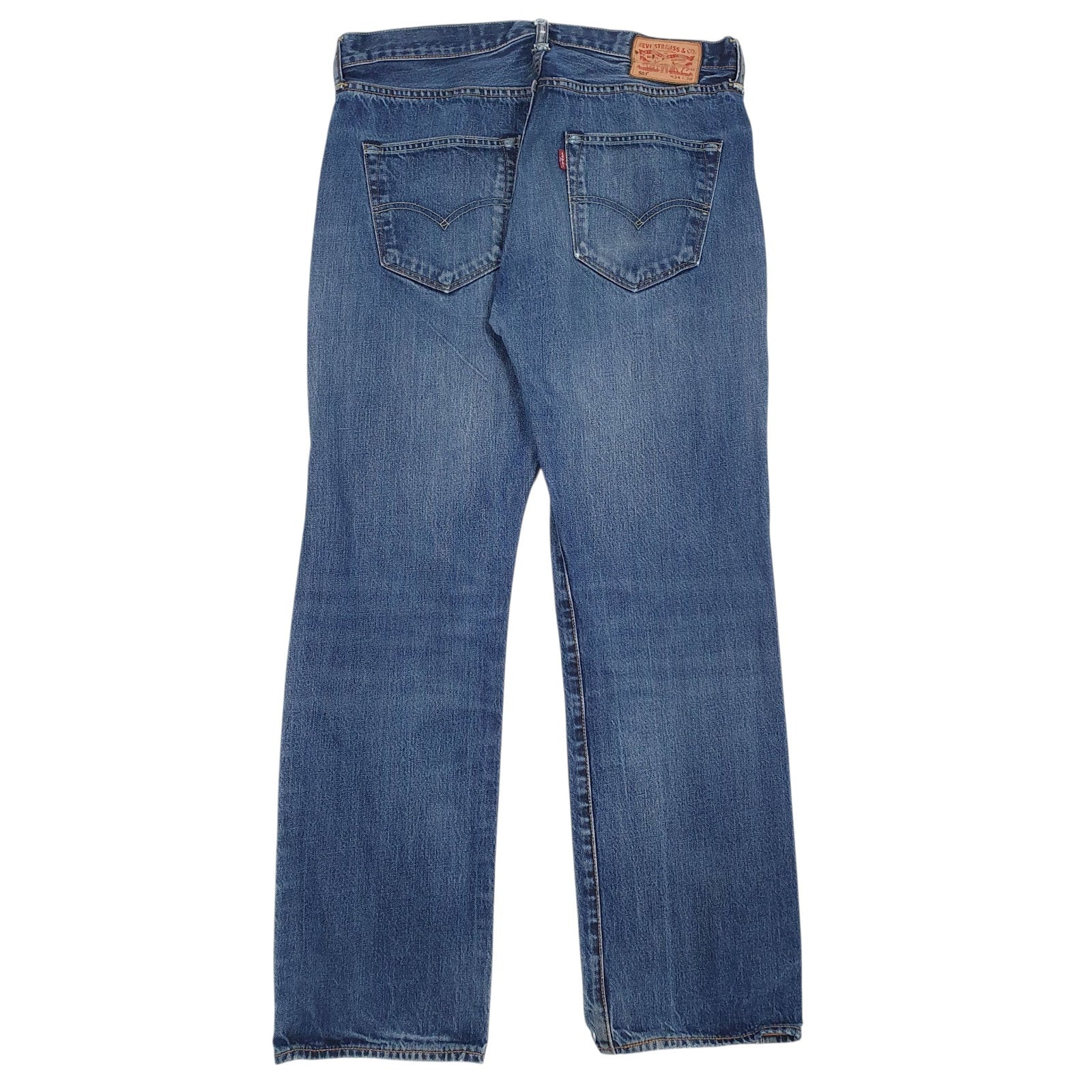 Mens Blue Levis Distressed  Jeans