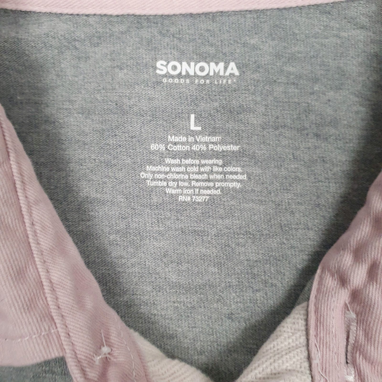 Mens Grey Sonoma Rugby Crewneck Polo Shirt