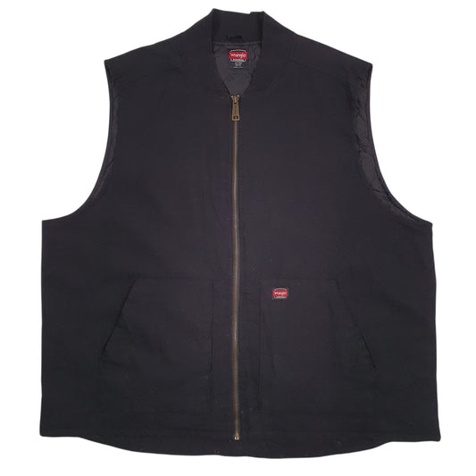 Mens Black Wrangler Workwear Padded Hoodie Coat