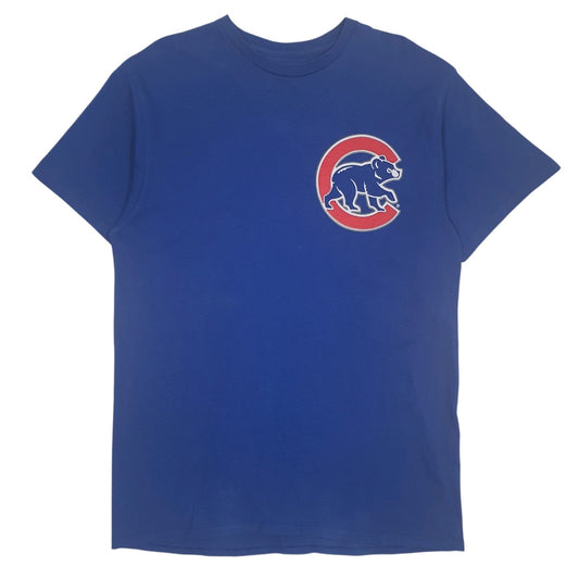 Mens Blue Majestic MLB Chicago Cubs Short Sleeve T Shirt