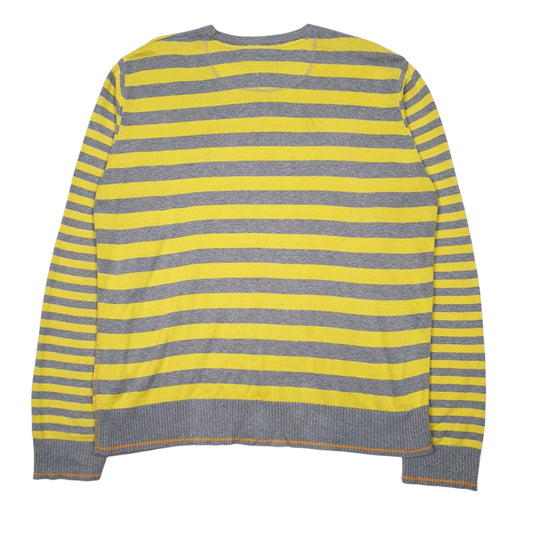 Mens Yellow Fila  Crewneck Jumper