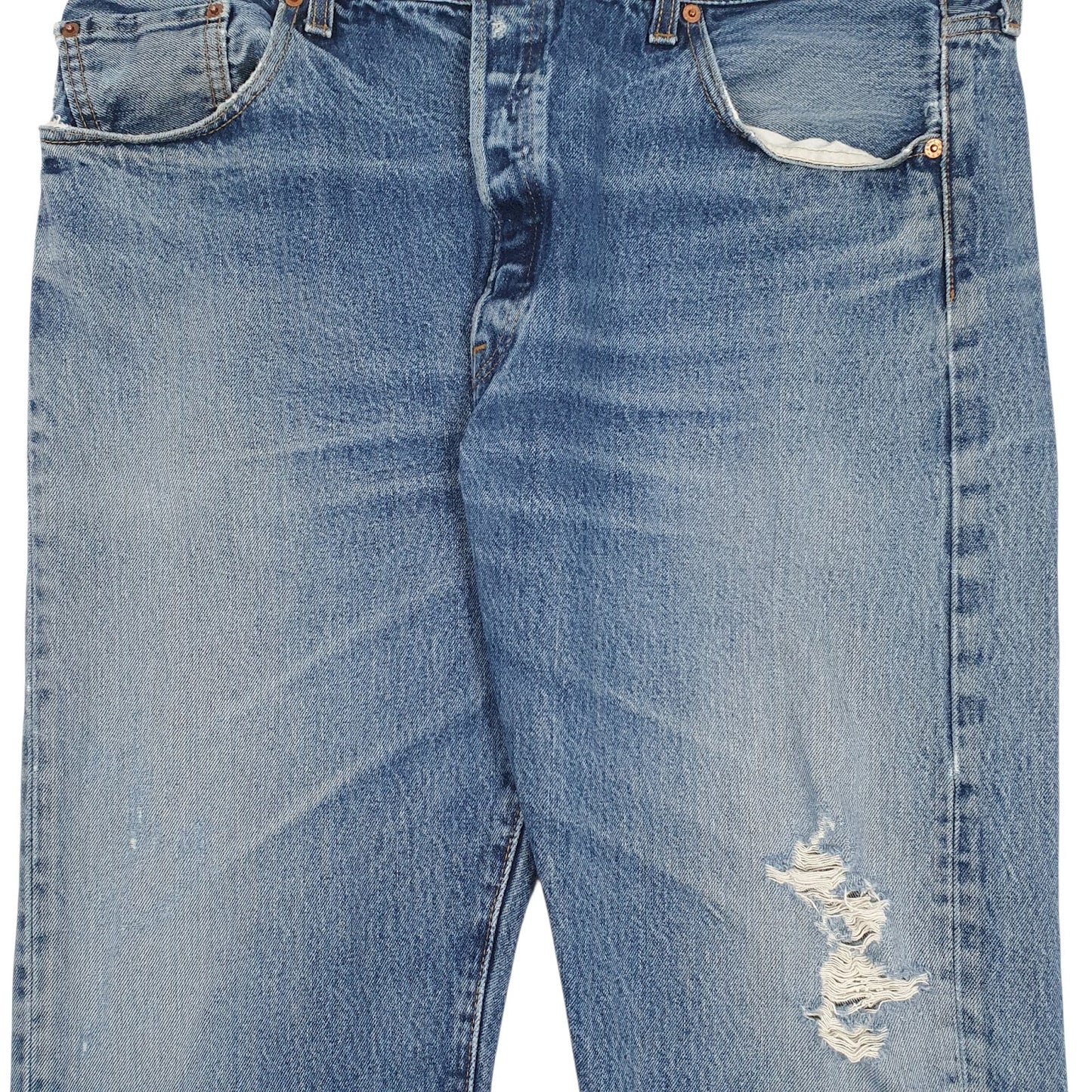 Mens Blue Levis Distressed  Jeans