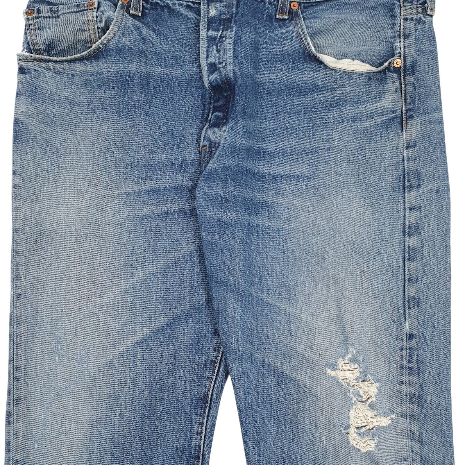 Mens Blue Levis Distressed  Jeans