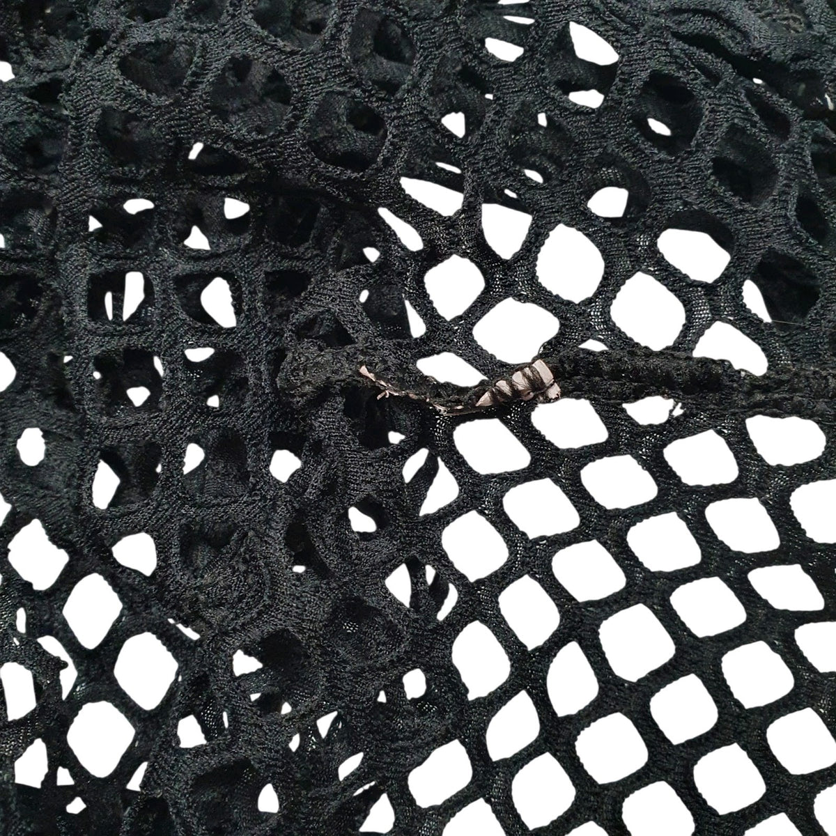 Womens Black Unbranded Fish Net Crewneck Jumper
