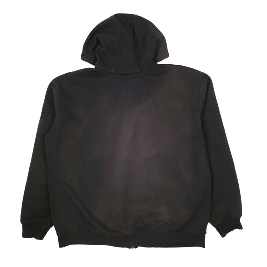 Mens Grey Carhartt Hoodie Thermal Full Zip Jumper