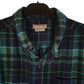 Mens Navy Eddie Bauer Heavyweight Plaid Flannel  Shirt