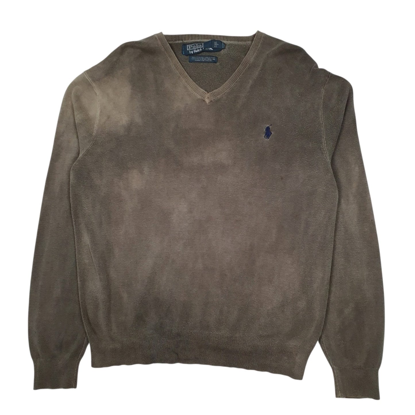 Mens Grey Polo Ralph Lauren  V Neck Jumper