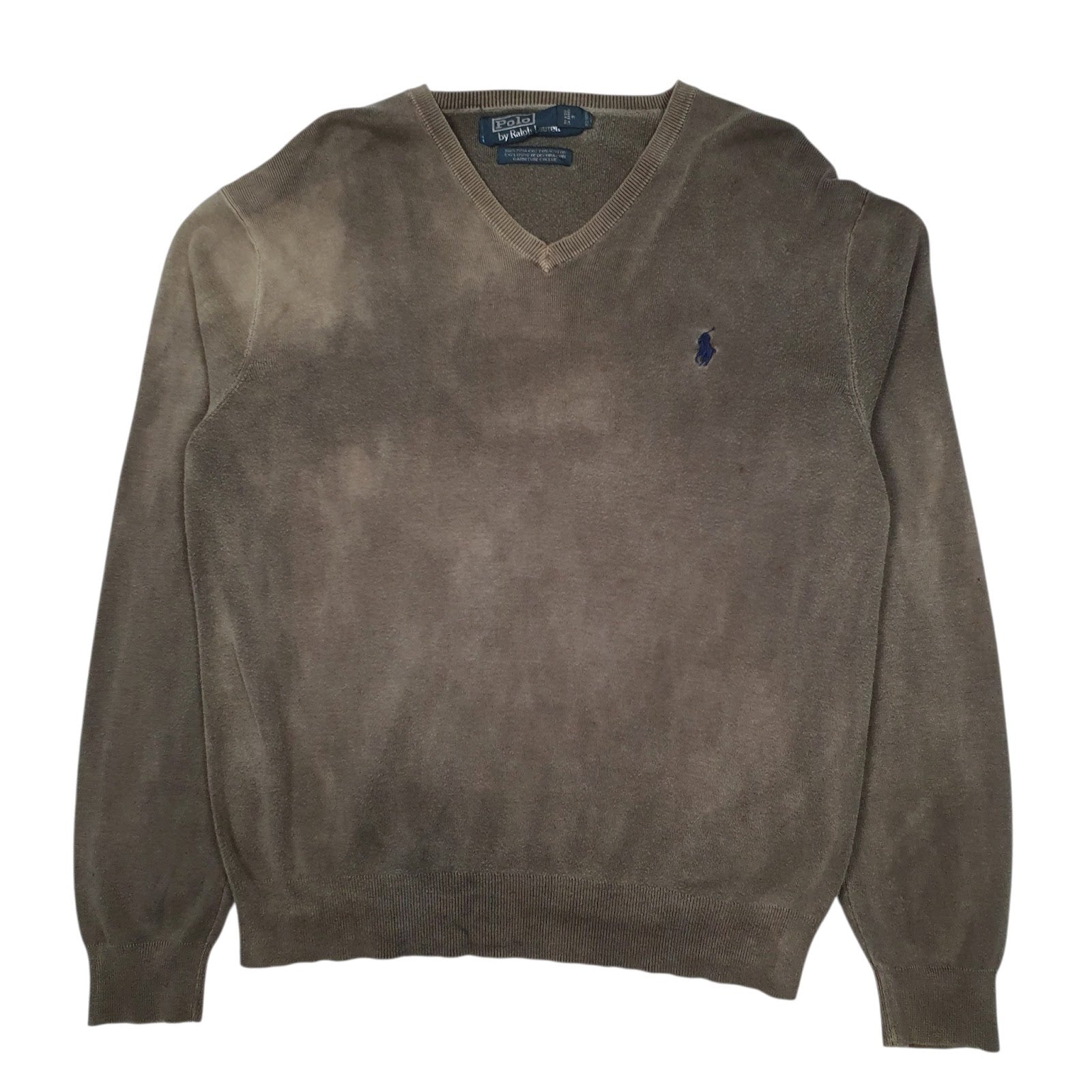 Mens Grey Polo Ralph Lauren  V Neck Jumper