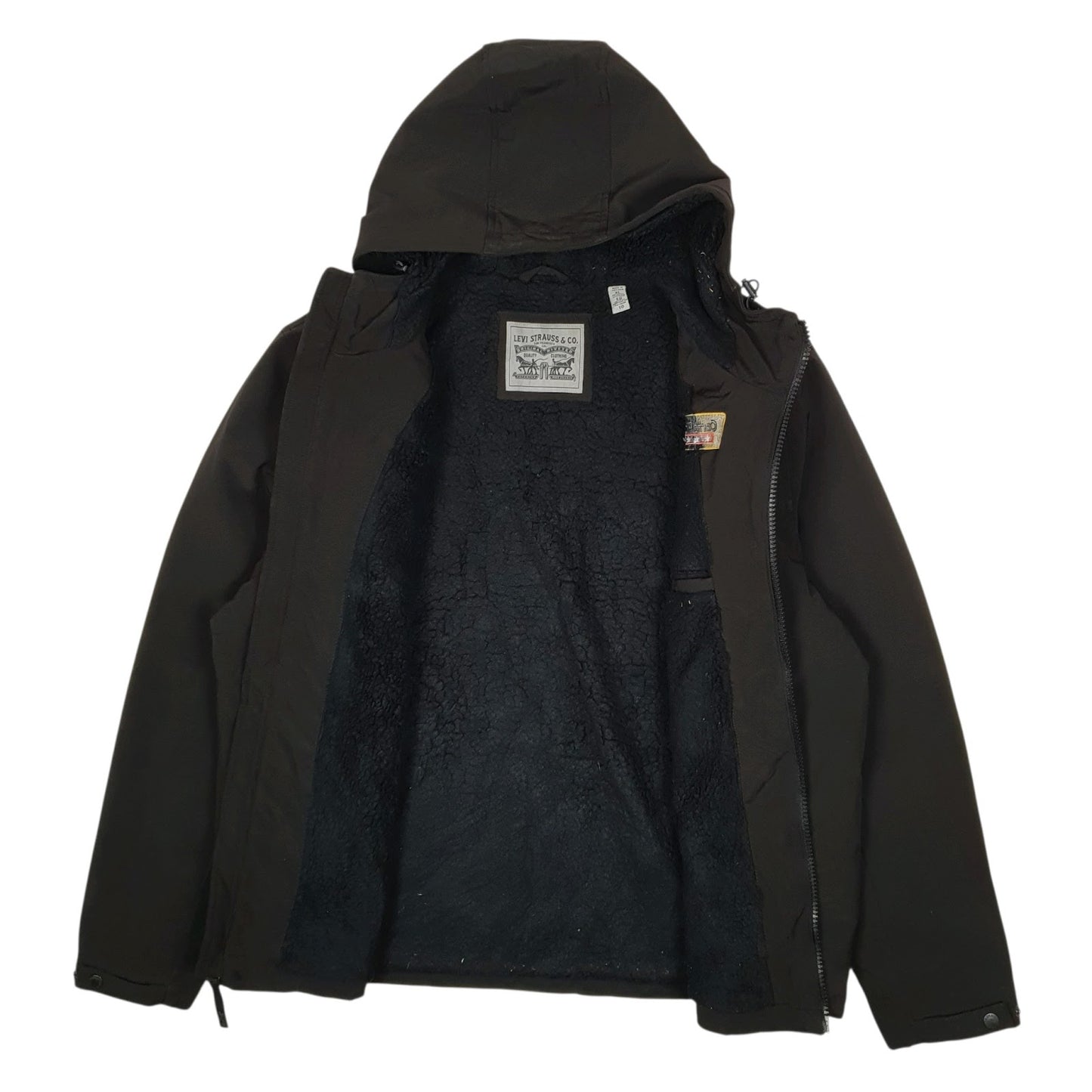 Mens Black Levis Hoodie Workwear  Coat