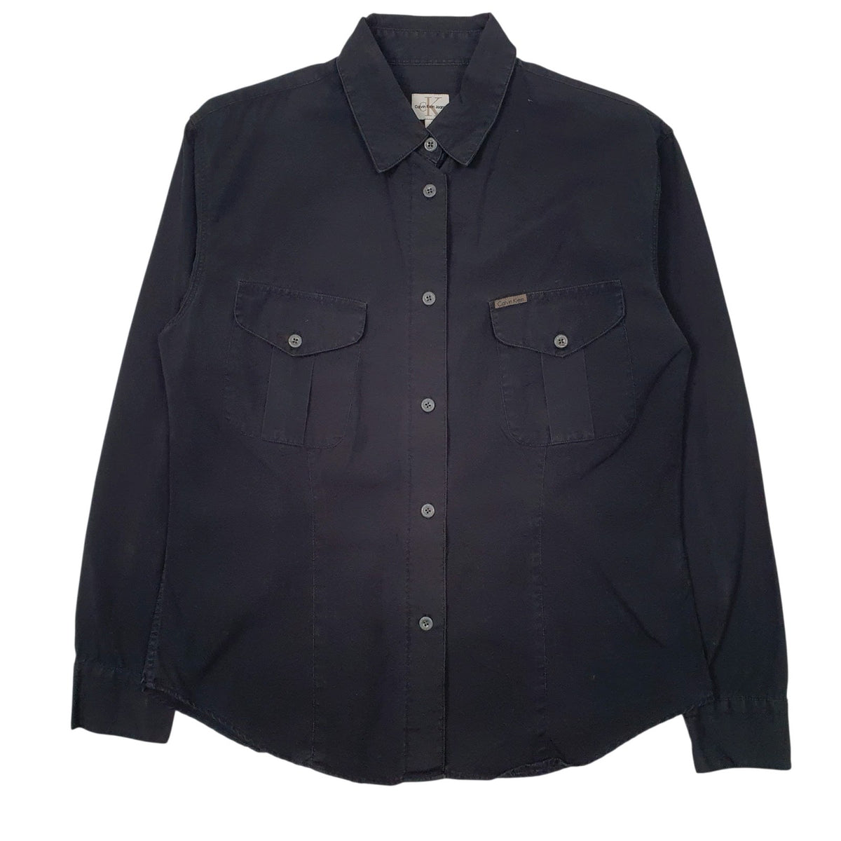 Womens Black Calvin Klein  Long Sleeve Shirt