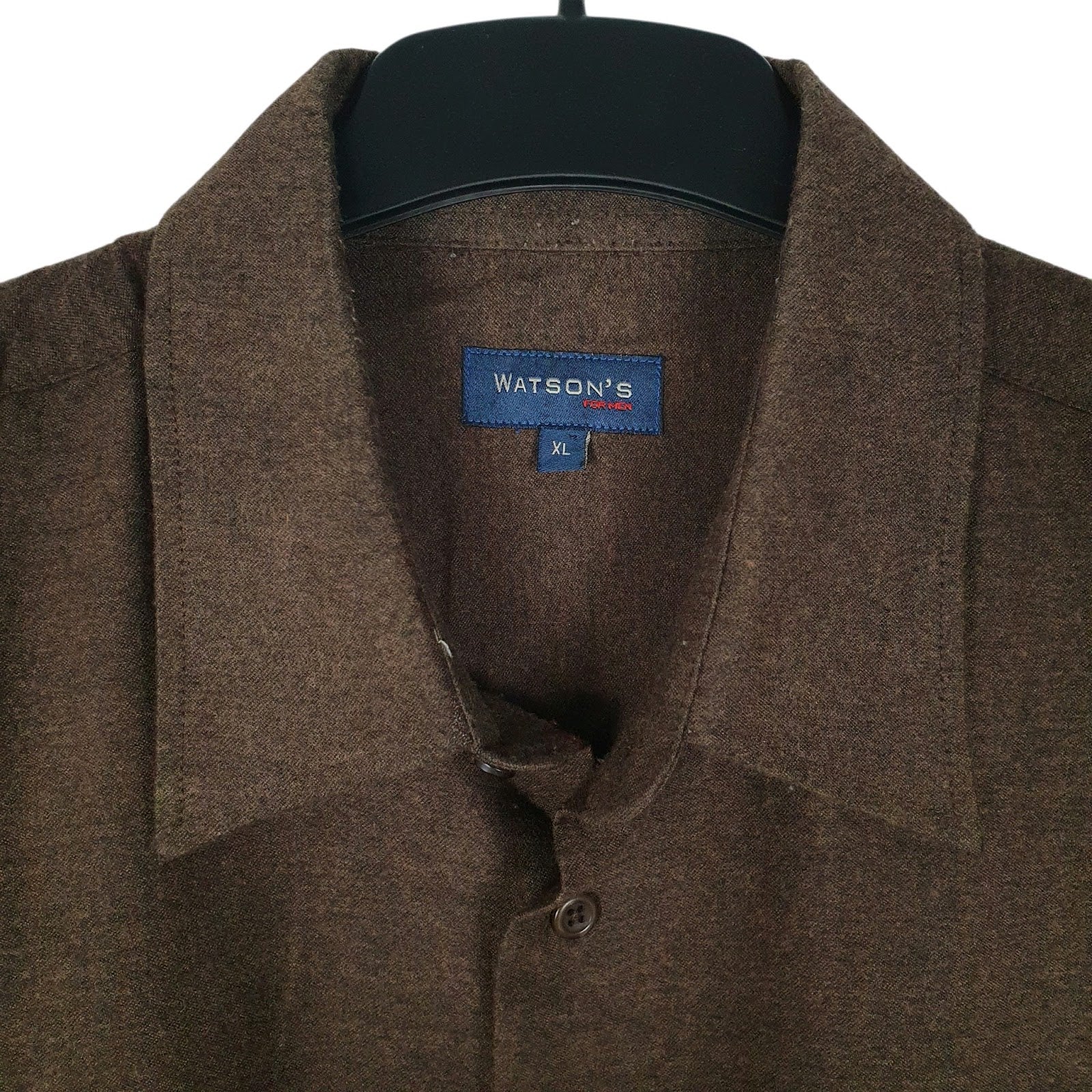 Mens Brown Watsons Flannel  Shirt